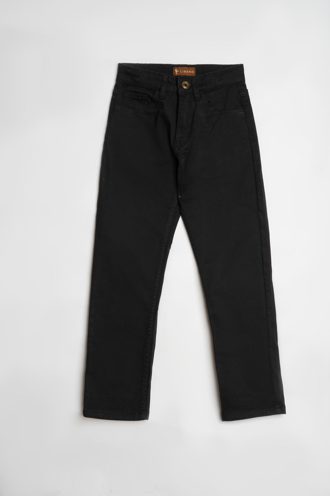 Shop Boys' Black Slim Fit Chino Pants - Libano