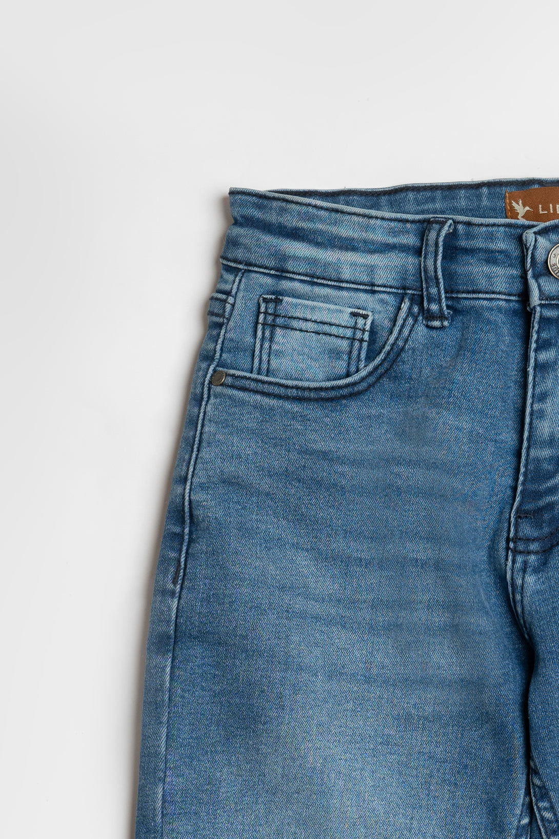 Boys' Slim Fit Classic Denim Jeans - Mid Blue | Libano