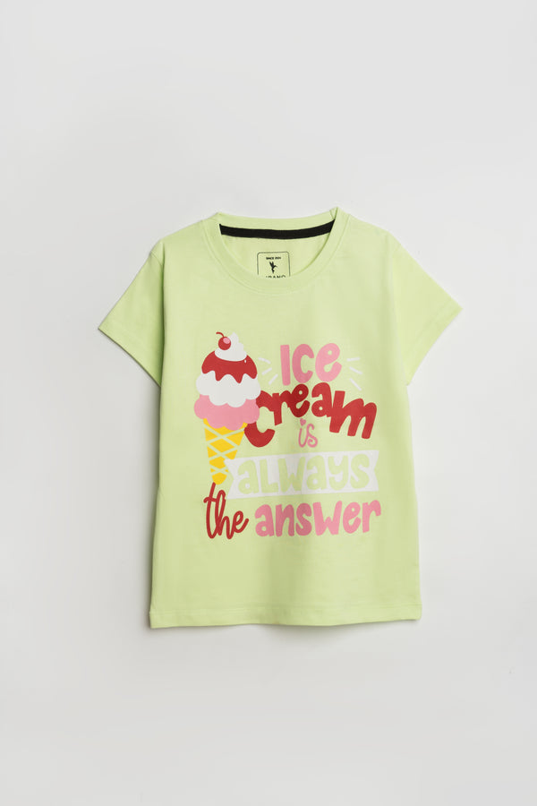 Lemonade Ice Cream Graphic Tee for Girls - Libano