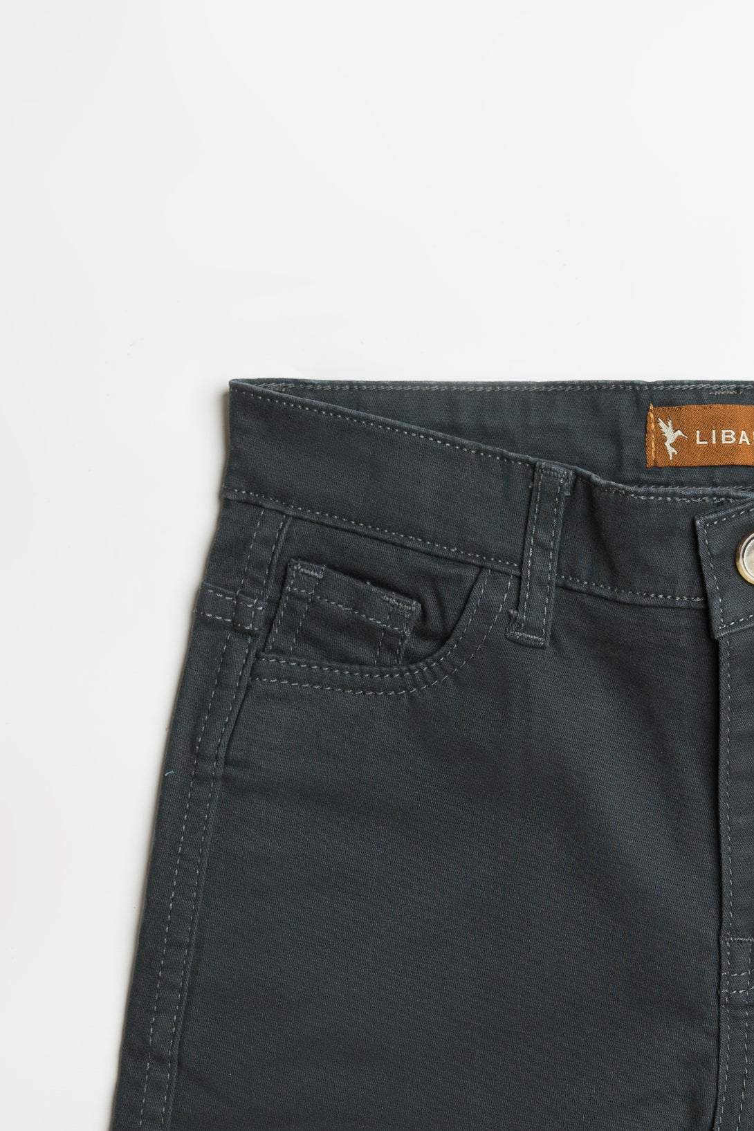 Boys' Luxury Charcoal Elegance Twill Shorts