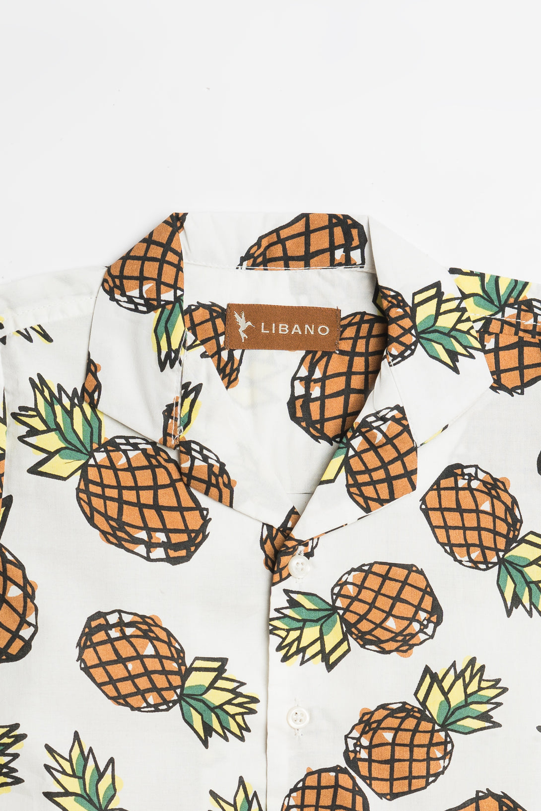 Buy Classic White Pineapple Cuban Shirt for Boys Online
