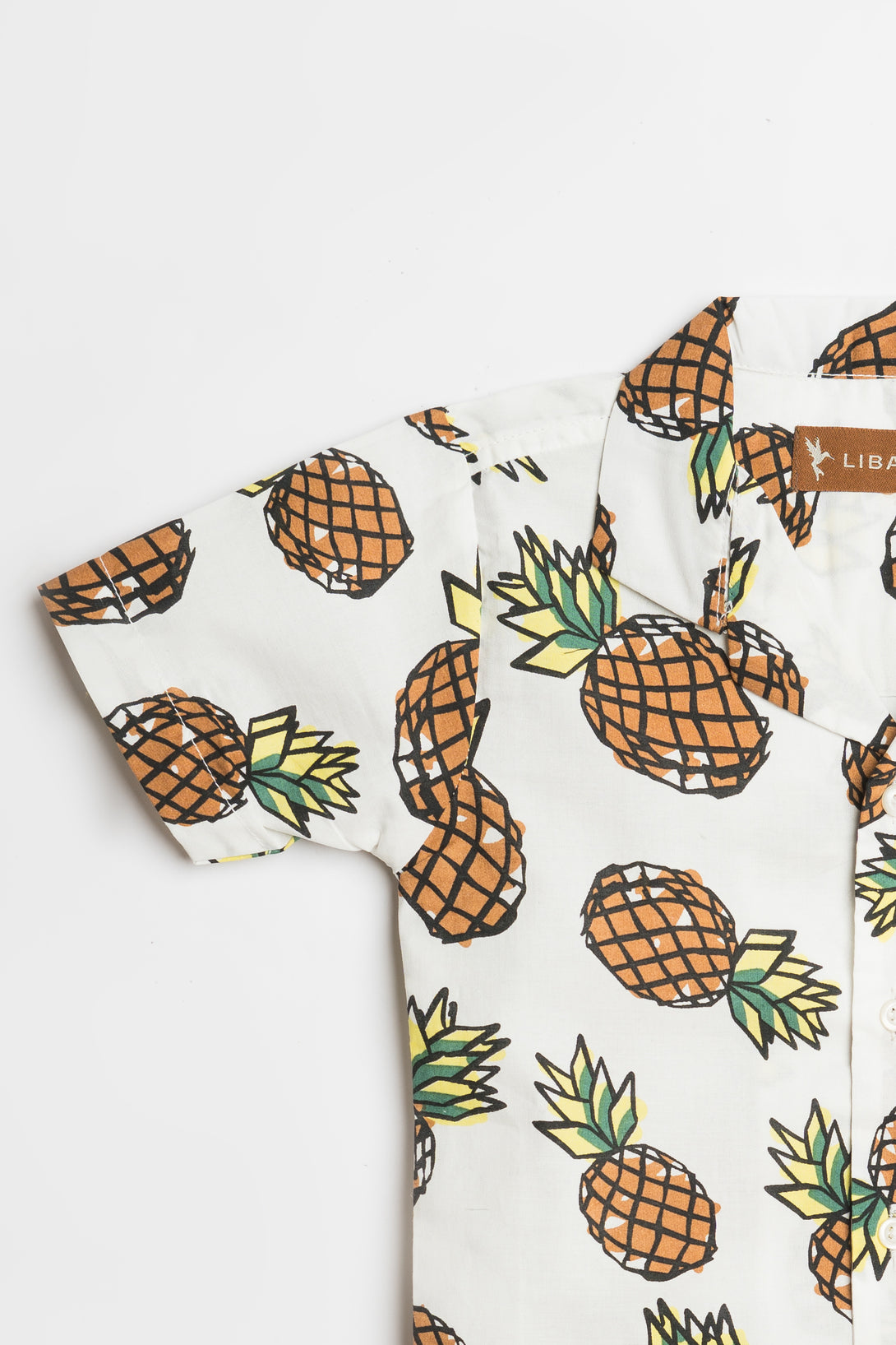 Buy Classic White Pineapple Cuban Shirt for Boys Online